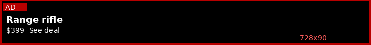 Mockup of a 728 by 90 ShootDeals leaderboard